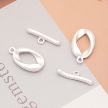 デザインマンテル オーバル 留め具 ネックレス ブレスレット 約13×21mm＆約21mm (2セット)