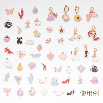 エポチャーム ちょうちょ 蝶々 蝶チャーム プレートチャーム メタルチャーム 約9×15mm（4ヶ）