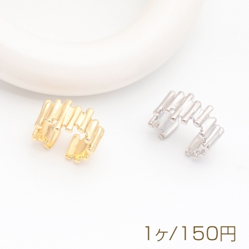 イヤーカフ 縦ライン ピアスホール不要 片耳 両耳 耳飾り メタルイヤーカフ 約9×15mm（1ヶ）
