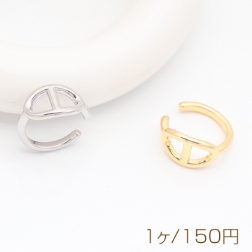 イヤーカフ アンカーチェーン風 ピアスホール不要 片耳 両耳 耳飾り メタルイヤーカフ 約8×14mm（1ヶ）