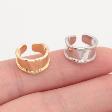 イヤーカフ 縁あり シンプル ピアスホール不要 片耳 両耳 耳飾り メタルイヤーカフ 約7×12mm（1ヶ）