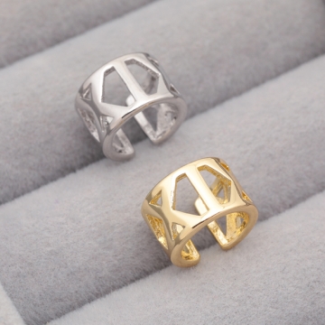 イヤーカフ 透かし ピアスホール不要 片耳 両耳 耳飾り メタルイヤーカフ 約7×11mm（1ヶ）