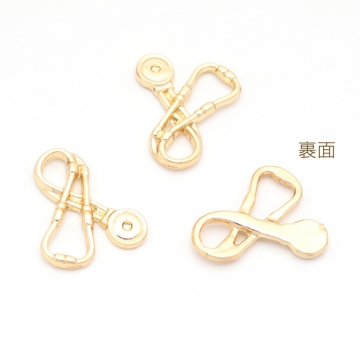 聴診器チャーム ドクター ナース ミニチュア メタルチャーム 約17×20mm（6ヶ）