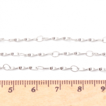 ステンレスチェーン ツイストスティック デザインチェーン メタルチェーン 基礎金具 幅約1.5mm（1m）