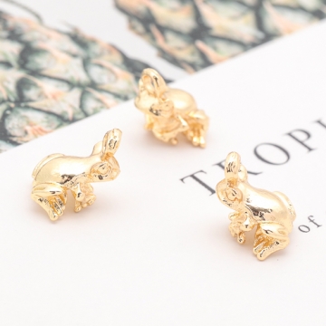 アニマルチャーム 立体カエル 動物チャーム ピアス ネックレス ハンドメイド素材 カン付き 約10×11mm (6ヶ)