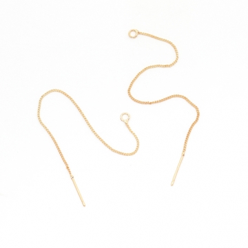 アメリカンピアス 丸カン付き 揺れるチェーンピアス 挿し込み針 チェーンピアス ピアス金具 約11cm（2ヶ）