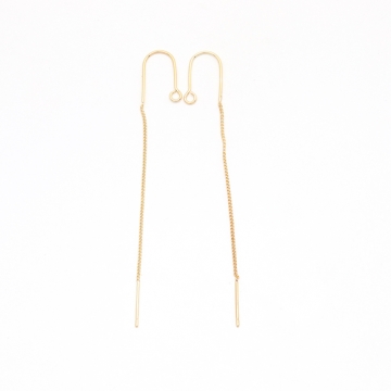 U字アメリカンピアス U字型 揺れるチェーンピアス 挿し込み針 チェーンピアス ピアス金具 約7.5cm（2ヶ）