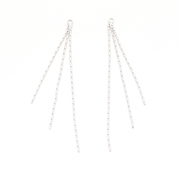 チェーンチャーム 三連チェーン チェーンタッセル メタルチャーム 約60mm（1ヶ）