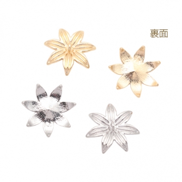 いちごのヘタパーツ フルーツのヘタ いちごの貼付けへた部分パーツ いちごキャップ メタルパーツ 約22×22mm（4ヶ）