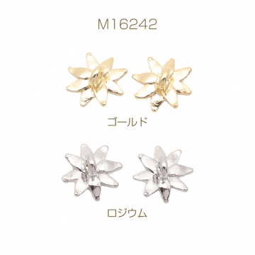 いちごのヘタパーツ フルーツのヘタ いちごの貼付けへた部分パーツ いちごキャップ メタルパーツ 約10×10mm（4ヶ）