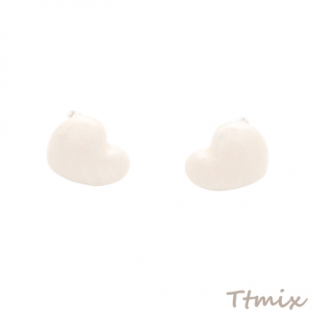 デザインイヤリング ハート クリップ式 蝶バネ式イヤリング 約16×17mm（1ペア）