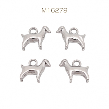 メタルチャーム 羊モチーフ アニマルパーツ 動物チャーム ステンレス製 カン付き 9×10mm (1 ヶ)