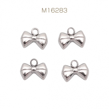 メタルチャーム リボンモチーフ りぼんパーツ リボンチャーム ステンレス製 カン付き 5×7mm (1 ヶ)