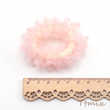 ヘアゴム 透け感 チュール メッシュ レース 髪飾り 髪留め ヘアゴム ヘアアクセサリー 約6cm（1ヶ）