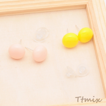 デザインピアス キャンディ 飴玉 ドーム型 メタルピアス スタッドピアス 約13mm（1ペア）