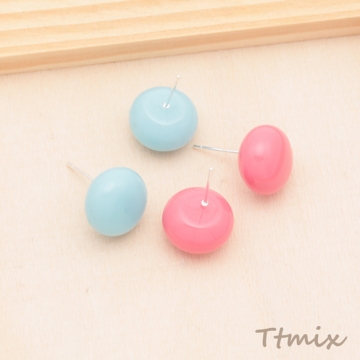 デザインピアス キャンディ 飴玉 ドーム型 メタルピアス スタッドピアス 約13mm（1ペア）