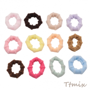 ヘアゴム お徳用 フラワーモチーフ ミックスカラー カラーランダム 髪飾り 髪留め ヘアゴム ヘアアクセサリー（約100ヶ）