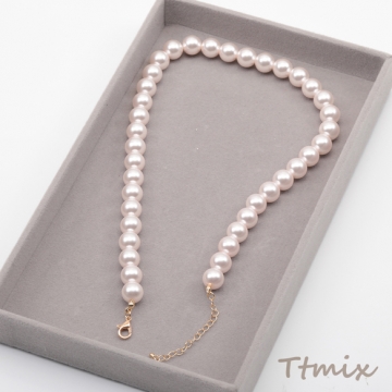 パールネックレス 高品質フェイクパール 丸玉 ガラスパール シンプル アジャスター付き 長さ約37+5cm 10mm（1本）