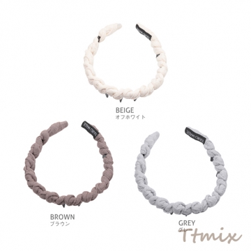 カチューシャ ツイスト編み コーム付き ヘアバンド 髪飾り ヘアアクセサリー 約15cm（1ヶ）