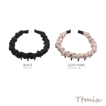 カチューシャ ツイスト編み コーム付き キラキラ ラインストーン ヘアバンド 髪飾り ヘアアクセサリー 約13cm（1ヶ）