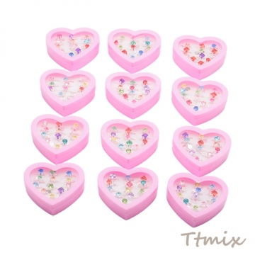 キッズ用リング ランダム チャーム付き 子ども用 おもちゃの指輪 オープンリング 外径約17mm内径約15mm（1ケース）