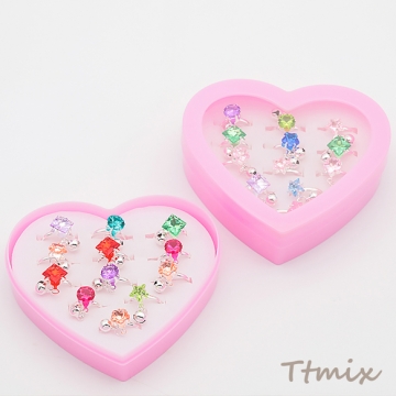 キッズ用リング ランダム 鈴モチーフ 子ども用 おもちゃの指輪 オープンリング 外径約16mm内径約14mm（1ケース）