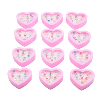 キッズ用リング ランダム パール付き 子ども用 おもちゃの指輪 オープンリング 外径約16mm内径約14mm（1ケース）