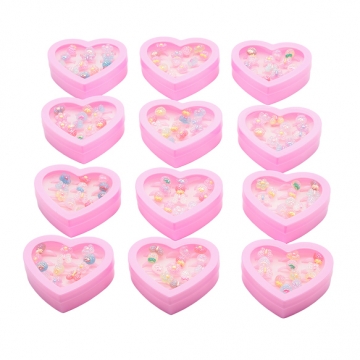 キッズ用リング ランダム キャンディ風 子ども用 おもちゃの指輪 オープンリング 外径約18mm内径約14mm（1ケース）