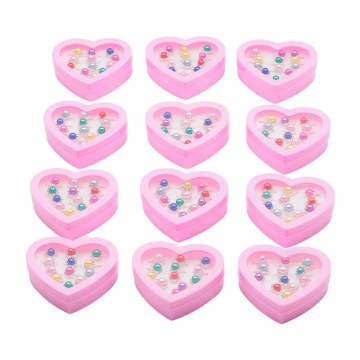 キッズ用リング ランダム カラーパール風 子ども用 おもちゃの指輪 オープンリング 外径約17mm内径約15mm（1ケース）