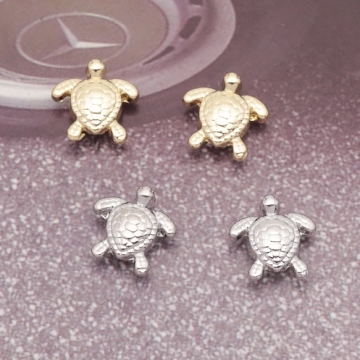 マリンチャーム 巻き貝 カメ 三日月 メタルパーツ メタルチャーム 全6種（4ヶ）