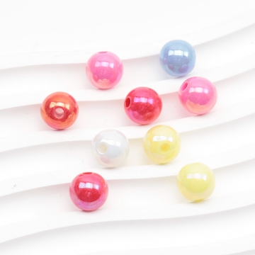 アクリルビーズ ラウンド 丸玉 光沢感 約9mm（50ヶ）