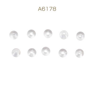 アクリルビーズ ラウンド 丸玉 水晶風 クリア 透明 約4mm（10g）