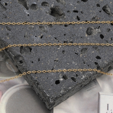 ステンレスチェーン 小豆チェーン ゴールドカラーメッキ 基礎金具 メタルチェーン 約1.2×1.7mm（1m）