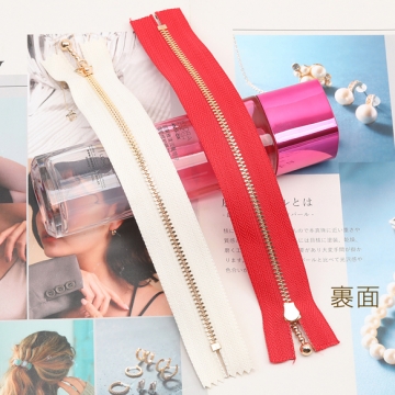 ファスナー 3号 鉄製 金属ファスナー 衣服 バッグ ポーチ 手芸材料 長さ約24cm×幅約3cm（歯部分約21cm）（1本）