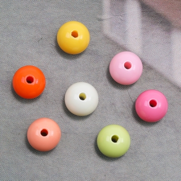 アクリルビーズ 丸玉 ラウンド オレンジミックス カラーランダム 約8mm（約20g）