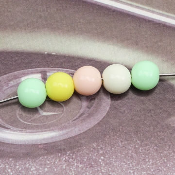 アクリルビーズ 丸玉 ラウンド グリーンミックス カラーランダム 約8mm（約20g）
