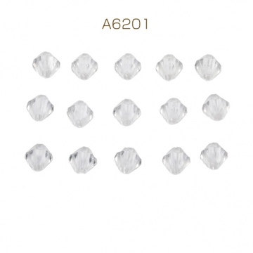 アクリルビーズ 多面カット クリア 透明 ダイヤカットビーズ 約5×5mm（20g）