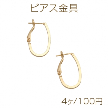 フープピアス ピアス金具 U字 メタルピアス 約16×26mm（4ヶ）
