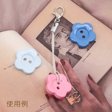 手芸ボタン フラワーモチーフ お花型 2穴 ラウンド 服飾パーツ 樹脂製 シンプル 無地 約16mm（10ヶ）