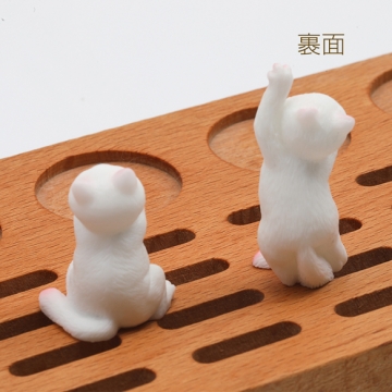 ミニチュア 猫 ねこ ペット 動物 アニマル 小物 置物 樹脂パーツ 2種（2ヶ）