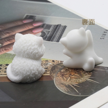 ミニチュア 猫 ねこ ペット 動物 アニマル 小物 置物 樹脂パーツ 2種（2ヶ）