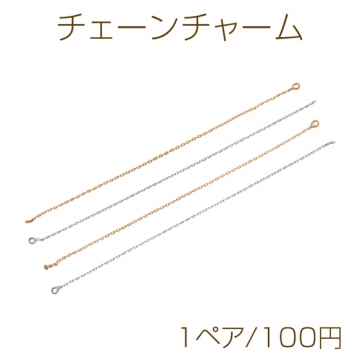 チェーンチャーム 色落ちしにくいフリンジパーツ ピアスパーツ イヤリングパーツ 約0.3×80mm（1ペア）