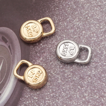 トレーニングチャーム ケトルベル スポーツジム フィットネス ミニチュア メタルチャーム 約10×14mm（6ヶ）