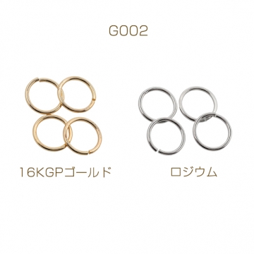 丸カン ゴールド（16KGP）/ロジウム マルカン 接続金具 銅製 約1.2×12mm（2g）