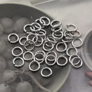 丸カン ゴールド（16KGP）/ロジウム マルカン 接続金具 銅製 約0.8×5mm（2g）