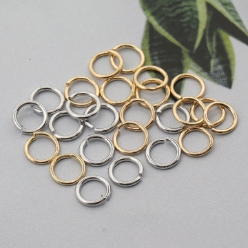 丸カン ゴールド（16KGP）/ロジウム マルカン 接続金具 銅製 約0.7×5mm（2g）