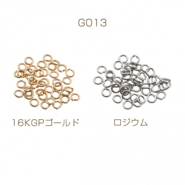 丸カン ゴールド（16KGP）/ロジウム マルカン 接続金具 銅製 約0.7×3.5mm（2g）