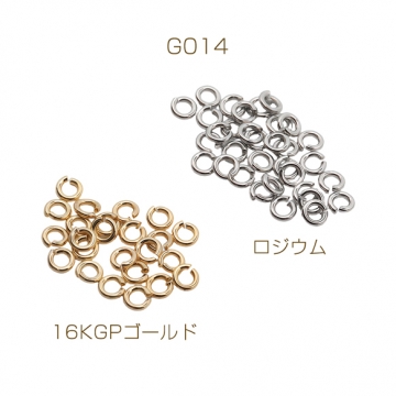 丸カン ゴールド（16KGP）/ロジウム マルカン 接続金具 銅製 約0.7×3mm（2g）