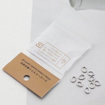 Cカン ゴールド（16KGP）/ロジウム 楕円マルカン 接続金具 銅製 約1×5×7mm（2g）