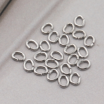 Cカン ゴールド（16KGP）/ロジウム 楕円マルカン 接続金具 銅製 約0.6×3×4mm（2g）